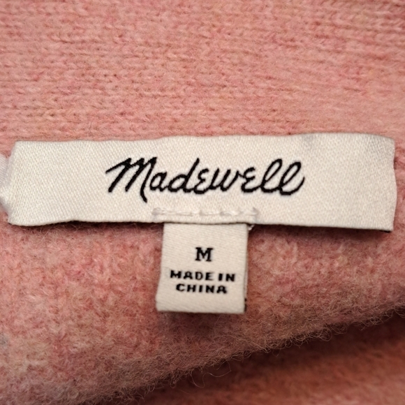 Madewell Dusty Rose Wool Blend Pullover Sweater    Size M - Picture 7 of 7